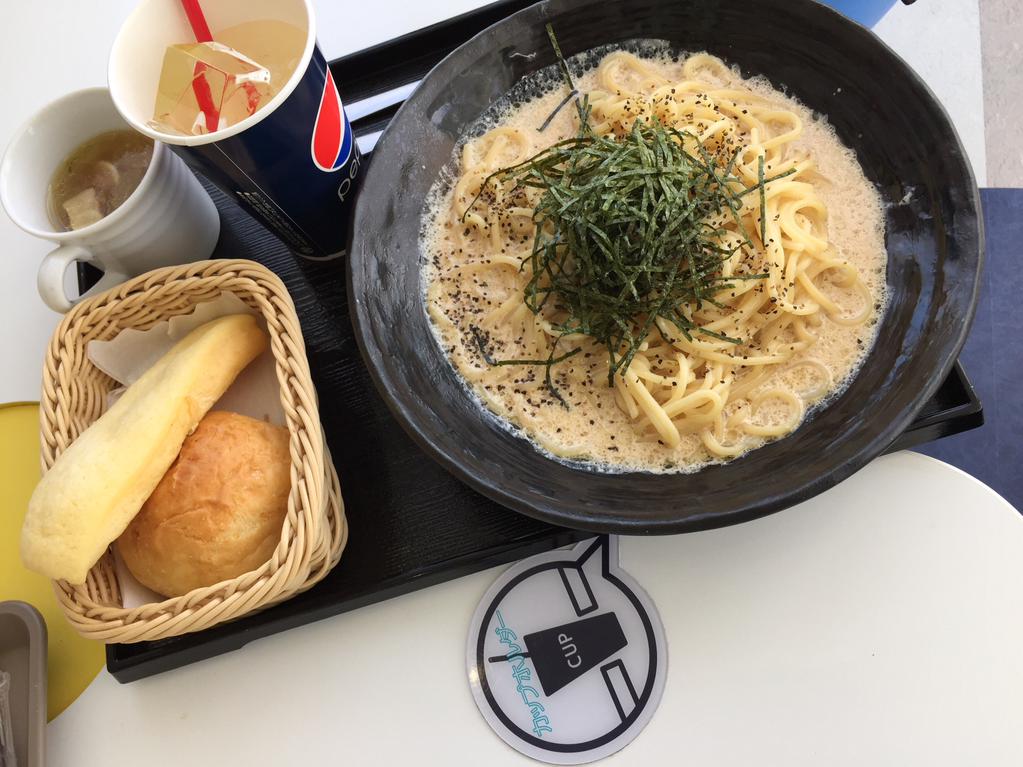八丁味噌クリームパスタ with メロンパン (@ ぱすた市場 一宮店) 八丁味噌クリームパスタ with メロンパン (@ ぱすた市場 一宮店)