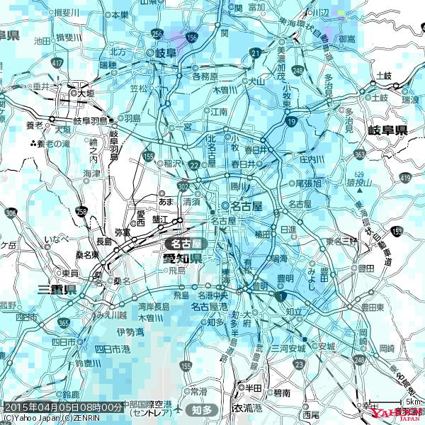名古屋の天気(雨) 降水強度: 1.45(mm/h) 2015年04月05日 08時00分の雨雲 #雨雲bot #bot 名古屋の天気(雨) 降水強度: 1.45(mm/h) 2015年04月05日 08時00分の雨雲 #雨雲bot #bot