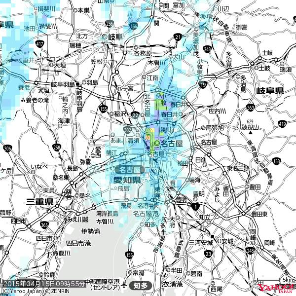 名古屋の天気(雨) 降水強度: 8.75(mm/h) 2015年04月15日 09時55分の雨雲 #雨雲bot #bot 名古屋の天気(雨) 降水強度: 8.75(mm/h) 2015年04月15日 09時55分の雨雲 #雨雲bot #bot