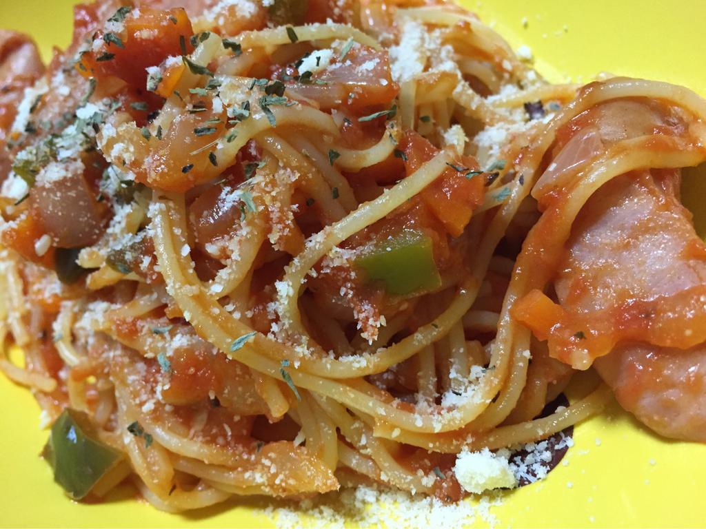 トマトソース スパゲッティ (゚д゚)ウマー 醤油を足しても( ・∀・) ウマー トマトソース スパゲッティ (゚д゚)ウマー 醤油を足しても( ・∀・) ウマー