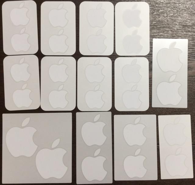 Apple のステッカーがだいぶ増えた。 Apple のステッカーがだいぶ増えた。