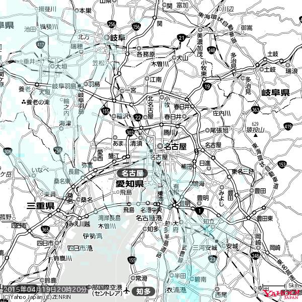 名古屋の天気(雨) 降水強度: 0.75(mm/h) 2015年04月19日 20時20分の雨雲 #雨雲bot #bot 名古屋の天気(雨) 降水強度: 0.75(mm/h) 2015年04月19日 20時20分の雨雲 #雨雲bot #bot