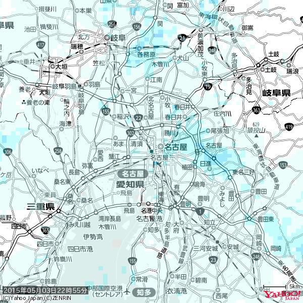 名古屋の天気(雨) 降水強度: 1.05(mm/h) 2015年05月03日 22時55分の雨雲 #雨雲bot #bot 名古屋の天気(雨) 降水強度: 1.05(mm/h) 2015年05月03日 22時55分の雨雲 #雨雲bot #bot