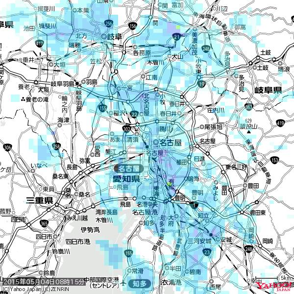 名古屋の天気(雨) 降水強度: 2.88(mm/h) 2015年05月04日 08時15分の雨雲 #雨雲bot #bot 名古屋の天気(雨) 降水強度: 2.88(mm/h) 2015年05月04日 08時15分の雨雲 #雨雲bot #bot