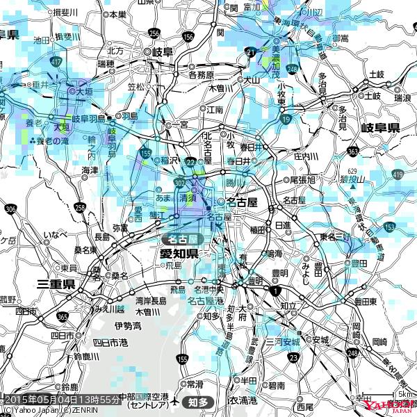 名古屋の天気(雨) 降水強度: 8.75(mm/h) 2015年05月04日 13時55分の雨雲 #雨雲bot #bot 名古屋の天気(雨) 降水強度: 8.75(mm/h) 2015年05月04日 13時55分の雨雲 #雨雲bot #bot