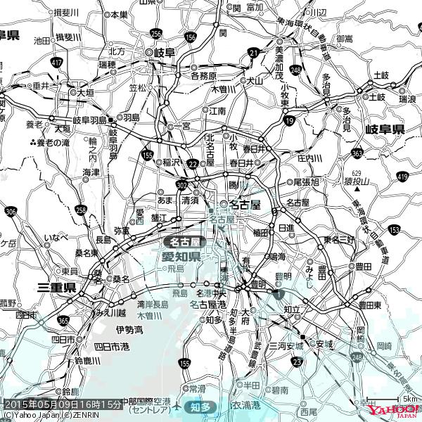 名古屋の天気(雨) 降水強度: 0.45(mm/h) 2015年05月09日 16時15分の雨雲 #雨雲bot #bot 名古屋の天気(雨) 降水強度: 0.45(mm/h) 2015年05月09日 16時15分の雨雲 #雨雲bot #bot