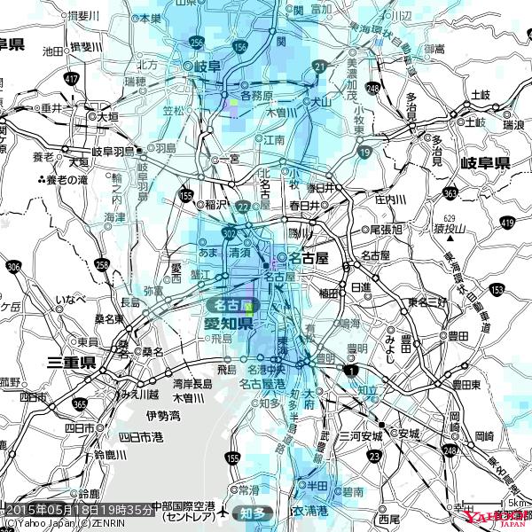 名古屋の天気(雨) 降水強度: 2.88(mm/h) 2015年05月18日 19時35分の雨雲 #雨雲bot #bot 名古屋の天気(雨) 降水強度: 2.88(mm/h) 2015年05月18日 19時35分の雨雲 #雨雲bot #bot