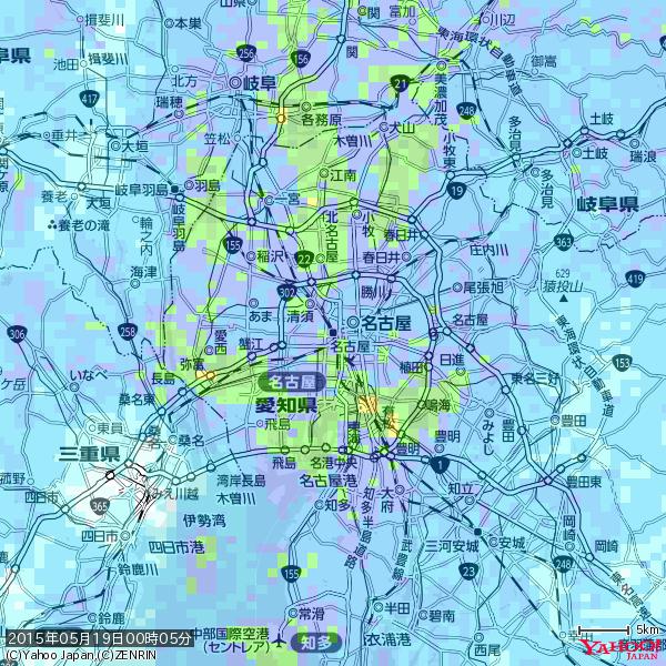 名古屋の天気(雨): やや強い雨 降水強度: 10.50(mm/h) 2015年05月19日 00時05分の雨雲 #雨雲bot #bot 名古屋の天気(雨): やや強い雨 降水強度: 10.50(mm/h) 2015年05月19日 00時05分の雨雲 #雨雲bot #bot