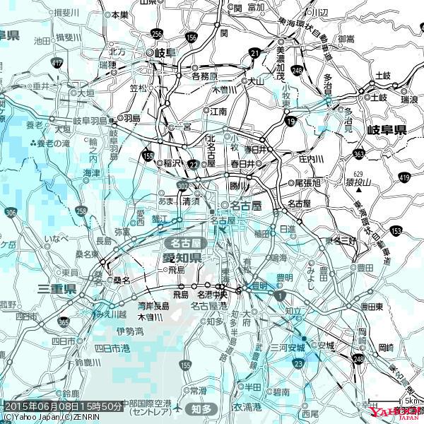 名古屋の天気(雨) 降水強度: 0.55(mm/h) 2015年06月08日 15時50分の雨雲 #雨雲bot #bot 名古屋の天気(雨) 降水強度: 0.55(mm/h) 2015年06月08日 15時50分の雨雲 #雨雲bot #bot
