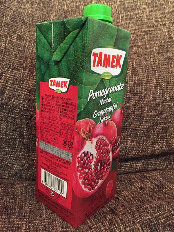 バハール TAMEK 25% ざくろ果汁入り飲料 Pomegranate Nectar (Granatapfel Nektar, Nectar De Grenade) 1L バハール TAMEK 25% ざくろ果汁入り飲料 Pomegranate Nectar (Granatapfel Nektar, Nectar De Grenade) 1L