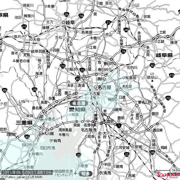 名古屋の天気(雨) 降水強度: 0.75(mm/h) 2015年06月09日 14時10分の雨雲 #雨雲bot #bot 名古屋の天気(雨) 降水強度: 0.75(mm/h) 2015年06月09日 14時10分の雨雲 #雨雲bot #bot