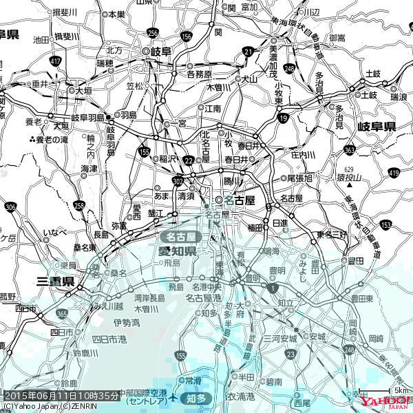 名古屋の天気(雨) 降水強度: 0.25(mm/h) 2015年06月11日 10時35分の雨雲 #雨雲bot #bot 名古屋の天気(雨) 降水強度: 0.25(mm/h) 2015年06月11日 10時35分の雨雲 #雨雲bot #bot