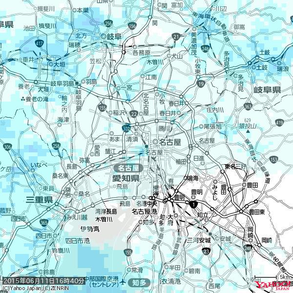 名古屋の天気(雨) 降水強度: 1.25(mm/h) 2015年06月11日 16時40分の雨雲 #雨雲bot #bot 名古屋の天気(雨) 降水強度: 1.25(mm/h) 2015年06月11日 16時40分の雨雲 #雨雲bot #bot