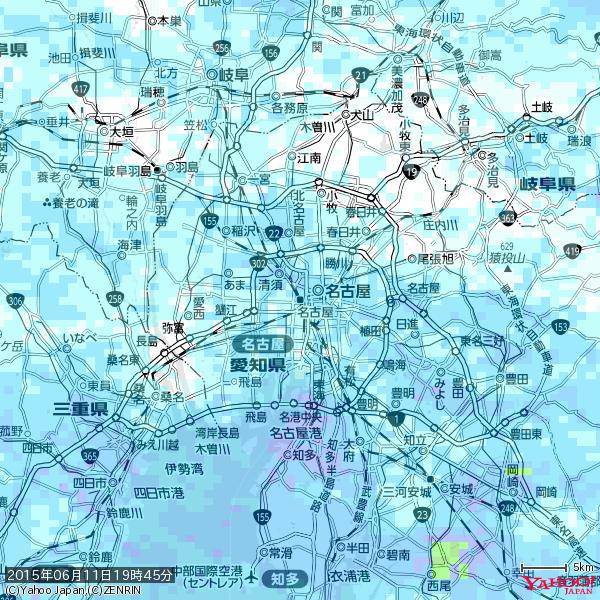名古屋の天気(雨) 降水強度: 2.63(mm/h) 2015年06月11日 19時45分の雨雲 #雨雲bot #bot 名古屋の天気(雨) 降水強度: 2.63(mm/h) 2015年06月11日 19時45分の雨雲 #雨雲bot #bot