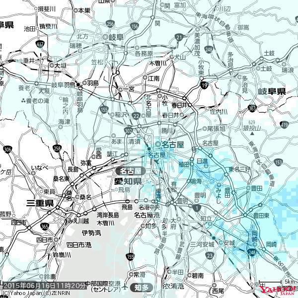 名古屋の天気(雨) 降水強度: 1.65(mm/h) 2015年06月16日 11時20分の雨雲 #雨雲bot #bot 名古屋の天気(雨) 降水強度: 1.65(mm/h) 2015年06月16日 11時20分の雨雲 #雨雲bot #bot
