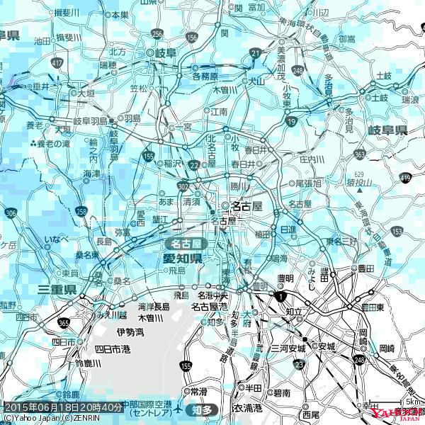 名古屋の天気(雨) 降水強度: 1.25(mm/h) 2015年06月18日 20時40分の雨雲 #雨雲bot #bot 名古屋の天気(雨) 降水強度: 1.25(mm/h) 2015年06月18日 20時40分の雨雲 #雨雲bot #bot