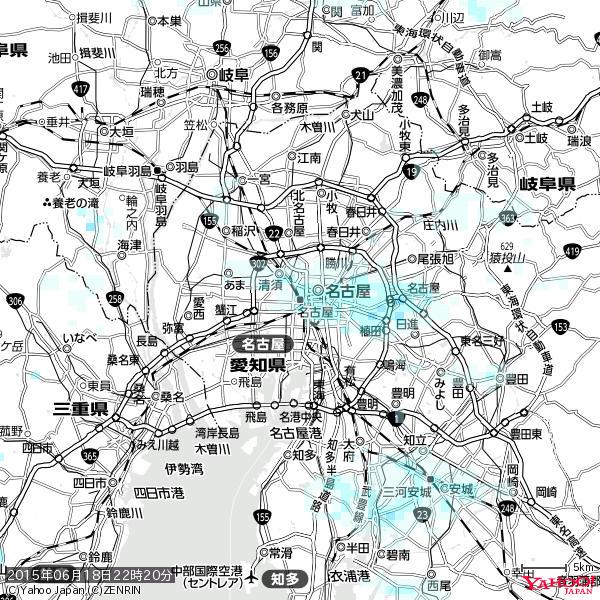 名古屋の天気(雨) 降水強度: 0.95(mm/h) 2015年06月18日 22時20分の雨雲 #雨雲bot #bot 名古屋の天気(雨) 降水強度: 0.95(mm/h) 2015年06月18日 22時20分の雨雲 #雨雲bot #bot