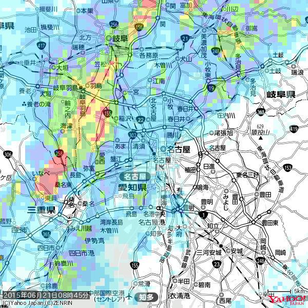 名古屋の天気(雨) 降水強度: 2.88(mm/h) 2015年06月21日 08時45分の雨雲 #雨雲bot #bot 名古屋の天気(雨) 降水強度: 2.88(mm/h) 2015年06月21日 08時45分の雨雲 #雨雲bot #bot