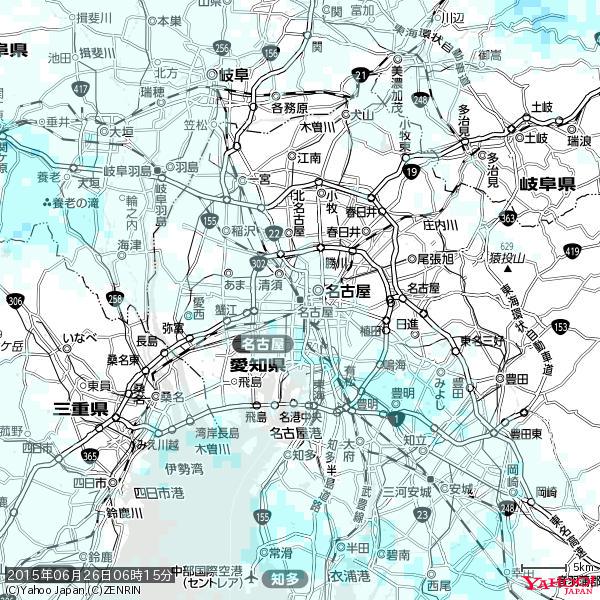 名古屋の天気(雨) 降水強度: 0.65(mm/h) 2015年06月26日 06時15分の雨雲 #雨雲bot #bot 名古屋の天気(雨) 降水強度: 0.65(mm/h) 2015年06月26日 06時15分の雨雲 #雨雲bot #bot