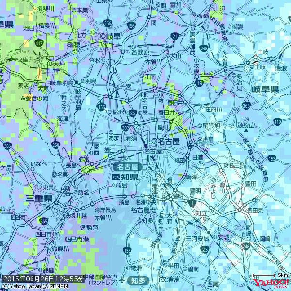 名古屋の天気(雨) 降水強度: 9.25(mm/h) 2015年06月26日 12時55分の雨雲 #雨雲bot #bot 名古屋の天気(雨) 降水強度: 9.25(mm/h) 2015年06月26日 12時55分の雨雲 #雨雲bot #bot