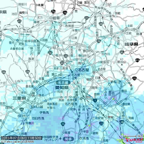 名古屋の天気(雨) 降水強度: 2.38(mm/h) 2015年07月06日 11時50分の雨雲 #雨雲bot #bot 名古屋の天気(雨) 降水強度: 2.38(mm/h) 2015年07月06日 11時50分の雨雲 #雨雲bot #bot