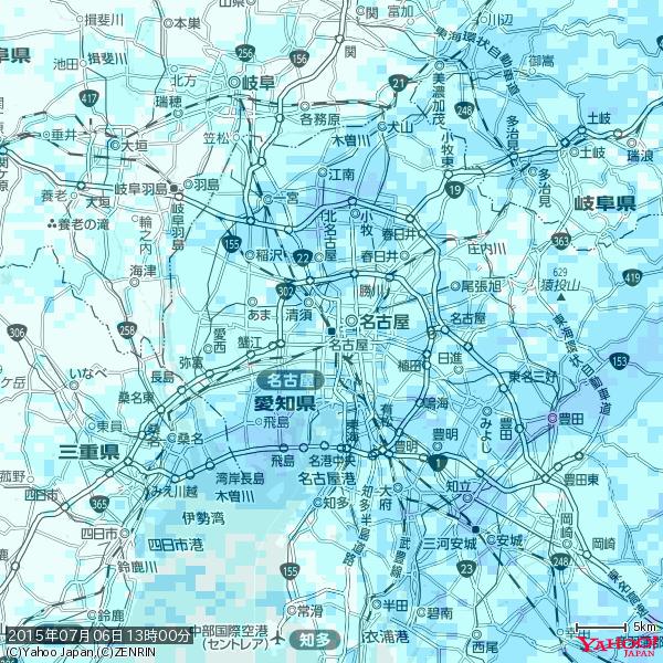 名古屋の天気(雨) 降水強度: 2.13(mm/h) 2015年07月06日 13時00分の雨雲 #雨雲bot #bot 名古屋の天気(雨) 降水強度: 2.13(mm/h) 2015年07月06日 13時00分の雨雲 #雨雲bot #bot
