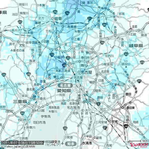 名古屋の天気(雨) 降水強度: 1.25(mm/h) 2015年07月06日 15時50分の雨雲 #雨雲bot #bot 名古屋の天気(雨) 降水強度: 1.25(mm/h) 2015年07月06日 15時50分の雨雲 #雨雲bot #bot