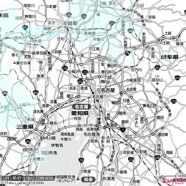 名古屋の天気(雨) 降水強度: 0.55(mm/h) 2015年07月06日 20時40分の雨雲 #雨雲bot #bot 名古屋の天気(雨) 降水強度: 0.55(mm/h) 2015年07月06日 20時40分の雨雲 #雨雲bot #bot