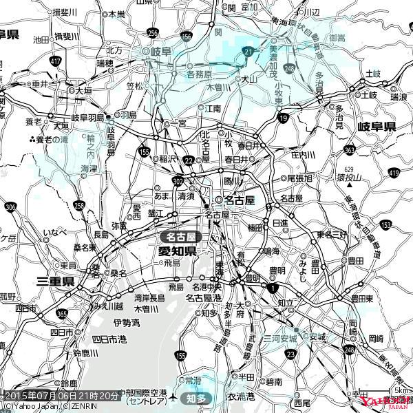 名古屋の天気(雨) 降水強度: 0.35(mm/h) 2015年07月06日 21時20分の雨雲 #雨雲bot #bot 名古屋の天気(雨) 降水強度: 0.35(mm/h) 2015年07月06日 21時20分の雨雲 #雨雲bot #bot