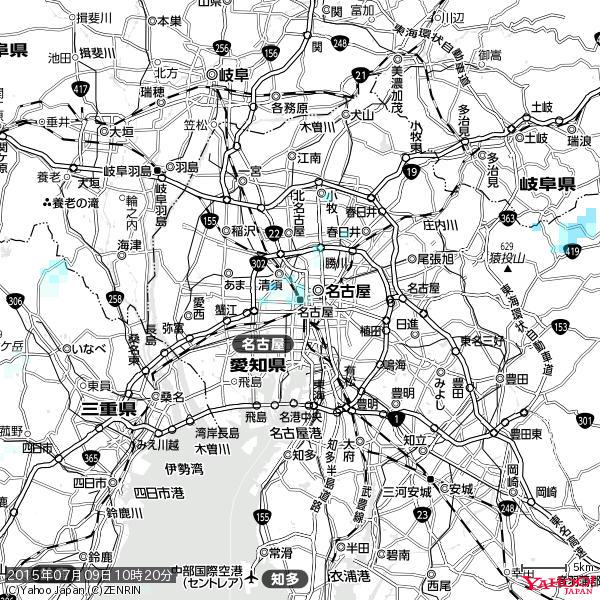 名古屋の天気(雨) 降水強度: 1.65(mm/h) 2015年07月09日 10時20分の雨雲 #雨雲bot #bot 名古屋の天気(雨) 降水強度: 1.65(mm/h) 2015年07月09日 10時20分の雨雲 #雨雲bot #bot