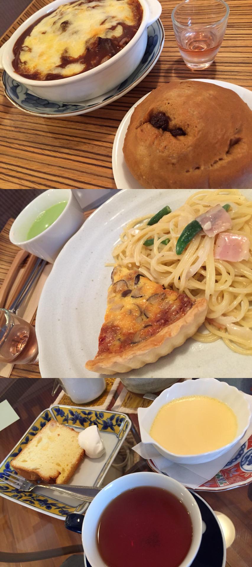 (゚д゚)ウマー ザクロ酢、雑穀米カレードリア、コーヒーレーズンパン、クリームパスタ、きのこキッシュ、レモンシフォン、プリン。 (@ オウチカフェ リトルウィング in Aichi) (゚д゚)ウマー ザクロ酢、雑穀米カレードリア、コーヒーレーズンパン、クリームパスタ、きのこキッシュ、レモンシフォン、プリン。 (@ オウチカフェ リトルウィング in Aichi)