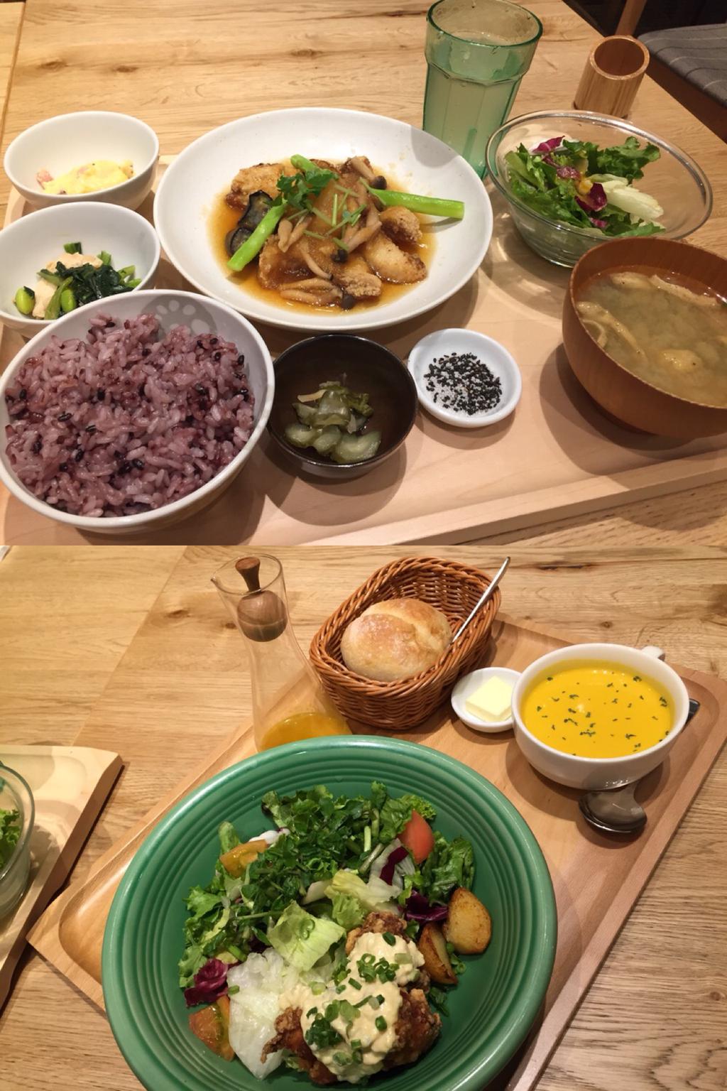お魚の定食 赤魚の唐揚げ みぞれあん & 鶏の唐揚げ味噌タルタルサラダ。ごはんとみそ汁はおかわり自由。 (@ おぼん de ごはん) お魚の定食 赤魚の唐揚げ みぞれあん & 鶏の唐揚げ味噌タルタルサラダ。ごはんとみそ汁はおかわり自由。 (@ おぼん de ごはん)