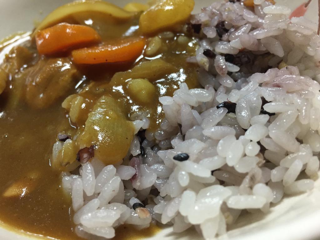 十五穀米カレーライス (゚д゚)ウマー 十五穀米カレーライス (゚д゚)ウマー