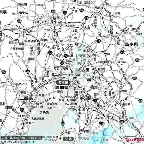 名古屋の天気(雨) 降水強度: 0.55(mm/h) 2015年08月19日 19時45分の雨雲 #雨雲bot #bot 名古屋の天気(雨) 降水強度: 0.55(mm/h) 2015年08月19日 19時45分の雨雲 #雨雲bot #bot