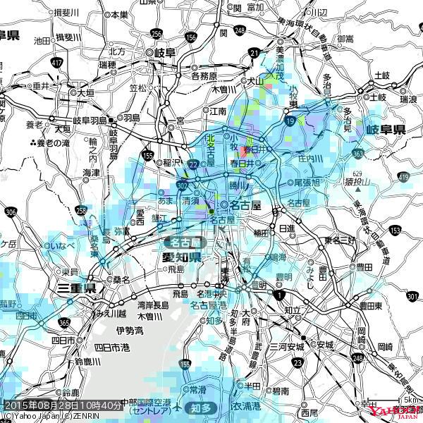 名古屋の天気(雨): やや強い雨 降水強度: 18.50(mm/h) 2015年08月28日 10時40分の雨雲 #雨雲bot #bot 名古屋の天気(雨): やや強い雨 降水強度: 18.50(mm/h) 2015年08月28日 10時40分の雨雲 #雨雲bot #bot