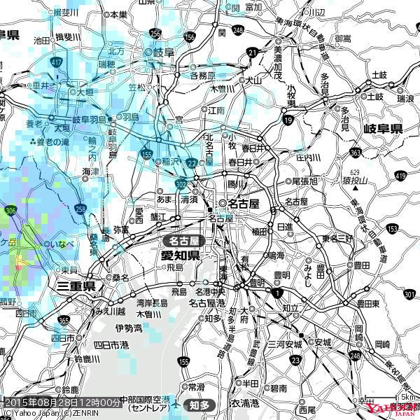 名古屋の天気(雨) 降水強度: 1.95(mm/h) 2015年08月28日 12時00分の雨雲 #雨雲bot #bot 名古屋の天気(雨) 降水強度: 1.95(mm/h) 2015年08月28日 12時00分の雨雲 #雨雲bot #bot