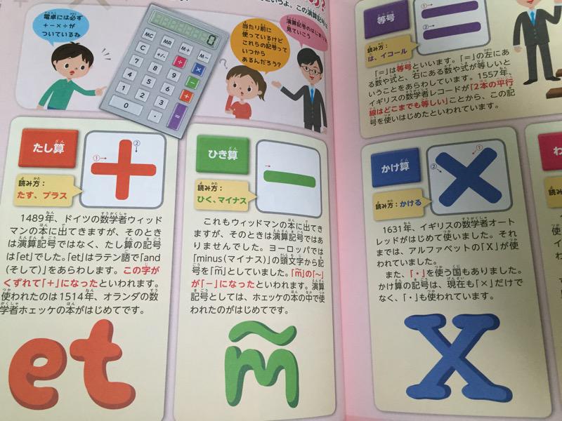 +−×÷ の記号の由来。 考える力が身につく! 好きになる 算数なるほど大図鑑 (ナツメ社こどもブックス) | 桜井進 +−×÷ の記号の由来。 考える力が身につく! 好きになる 算数なるほど大図鑑 (ナツメ社こどもブックス) | 桜井進