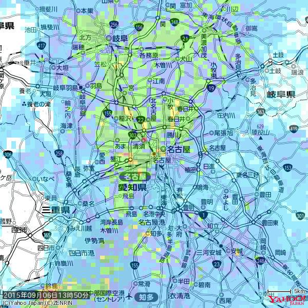 名古屋の天気(雨): 激しい雨 降水強度: 37.50(mm/h) 2015年09月06日 13時50分の雨雲 #豪雨bot #雨雲bot #bot 名古屋の天気(雨): 激しい雨 降水強度: 37.50(mm/h) 2015年09月06日 13時50分の雨雲 #豪雨bot #雨雲bot #bot