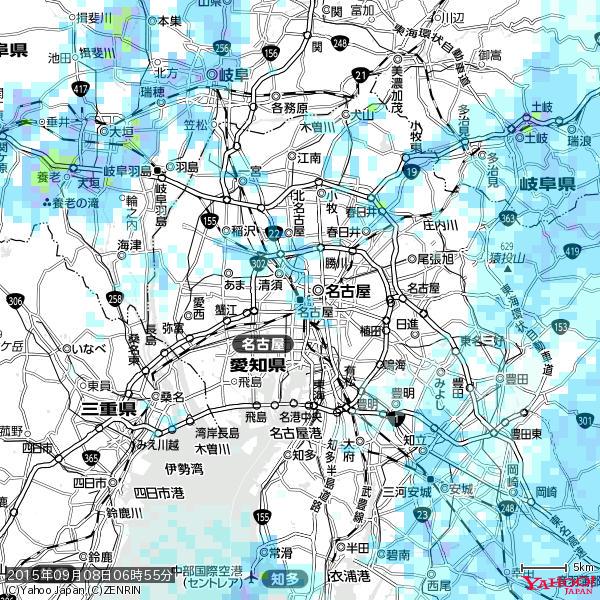 名古屋の天気(雨) 降水強度: 3.63(mm/h) 2015年09月08日 06時55分の雨雲 #雨雲bot #bot 名古屋の天気(雨) 降水強度: 3.63(mm/h) 2015年09月08日 06時55分の雨雲 #雨雲bot #bot