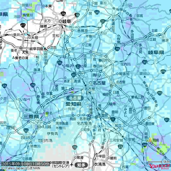 名古屋の天気(雨) 降水強度: 2.88(mm/h) 2015年09月08日 10時50分の雨雲 #雨雲bot #bot 名古屋の天気(雨) 降水強度: 2.88(mm/h) 2015年09月08日 10時50分の雨雲 #雨雲bot #bot