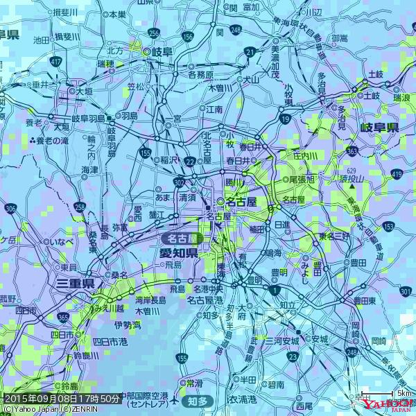 名古屋の天気(雨): やや強い雨 降水強度: 11.50(mm/h) 2015年09月08日 17時50分の雨雲 #雨雲bot #bot 名古屋の天気(雨): やや強い雨 降水強度: 11.50(mm/h) 2015年09月08日 17時50分の雨雲 #雨雲bot #bot