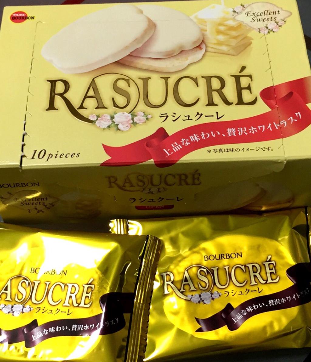 ブルボン ラシュクーレ。ホワイトチョコをコーティングしたラスク (゚д゚)ウマー ブルボン ラシュクーレ。ホワイトチョコをコーティングしたラスク (゚д゚)ウマー