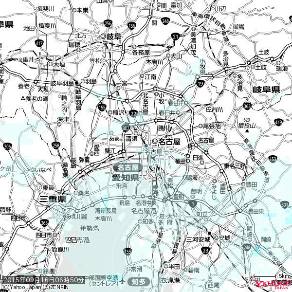 名古屋の天気(雨) 降水強度: 0.25(mm/h) 2015年09月16日 06時50分の雨雲 #雨雲bot #bot 名古屋の天気(雨) 降水強度: 0.25(mm/h) 2015年09月16日 06時50分の雨雲 #雨雲bot #bot