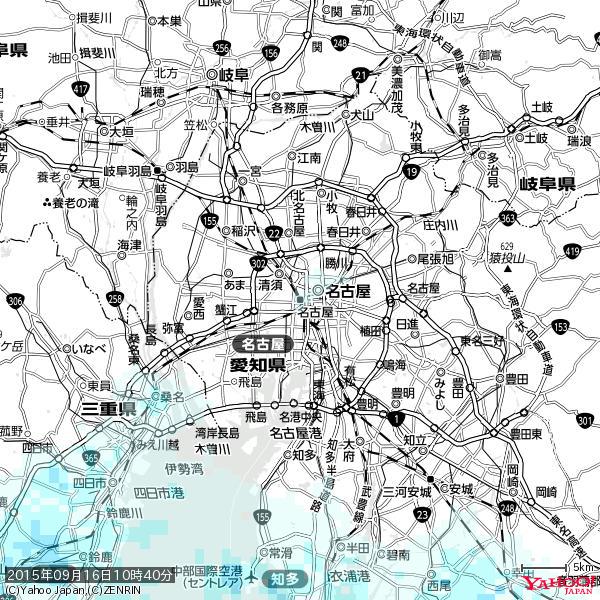 名古屋の天気(雨) 降水強度: 0.55(mm/h) 2015年09月16日 10時40分の雨雲 #雨雲bot #bot 名古屋の天気(雨) 降水強度: 0.55(mm/h) 2015年09月16日 10時40分の雨雲 #雨雲bot #bot