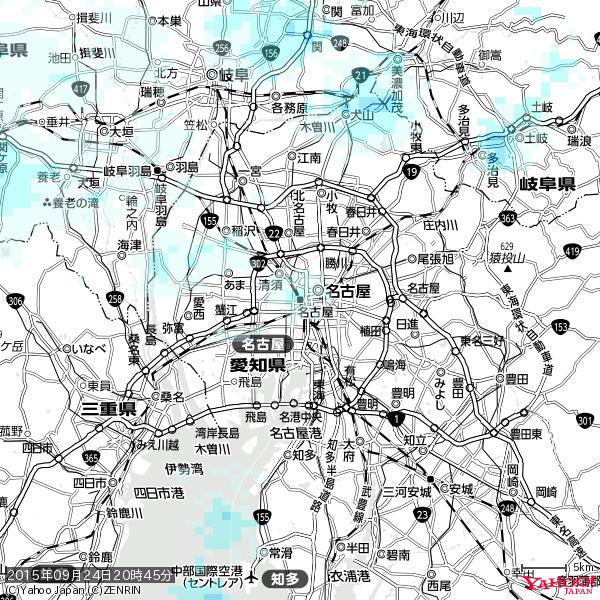 名古屋の天気(雨) 降水強度: 0.95(mm/h) 2015年09月24日 20時45分の雨雲 #雨雲bot #bot 名古屋の天気(雨) 降水強度: 0.95(mm/h) 2015年09月24日 20時45分の雨雲 #雨雲bot #bot