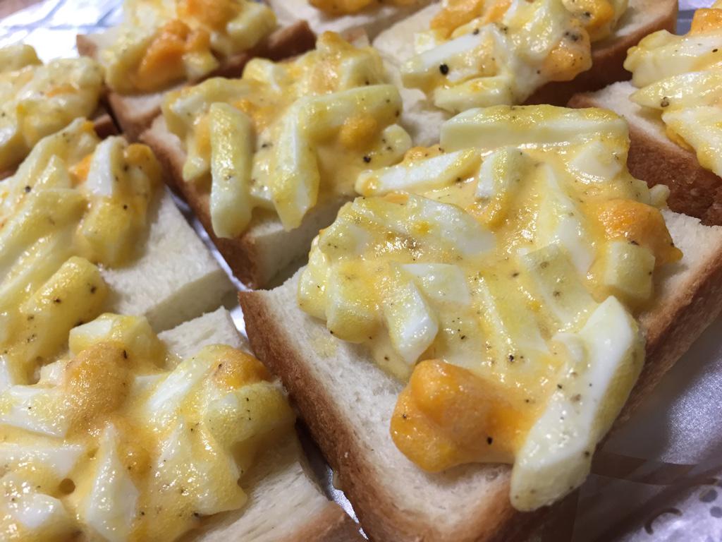 朝食のタマゴマヨネーズトースト 朝食のタマゴマヨネーズトースト