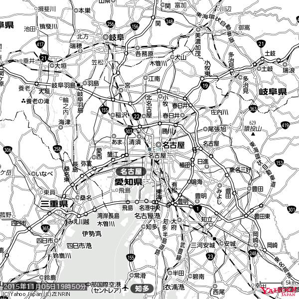 名古屋の天気(雨) 降水強度: 0.95(mm/h) 2015年11月05日 19時50分の雨雲 #雨雲bot #bot 名古屋の天気(雨) 降水強度: 0.95(mm/h) 2015年11月05日 19時50分の雨雲 #雨雲bot #bot