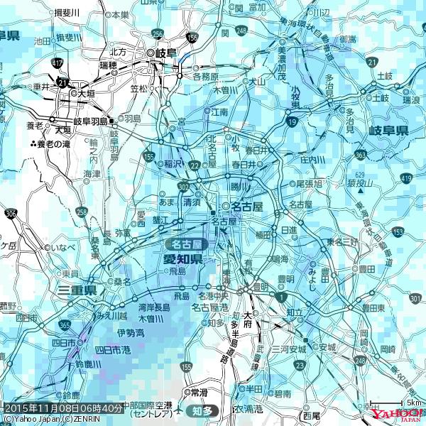 名古屋の天気(雨) 降水強度: 3.63(mm/h) 2015年11月08日 06時40分の雨雲 #雨雲bot #bot 名古屋の天気(雨) 降水強度: 3.63(mm/h) 2015年11月08日 06時40分の雨雲 #雨雲bot #bot