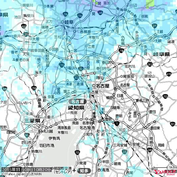名古屋の天気(雨) 降水強度: 2.63(mm/h) 2015年11月08日 10時20分の雨雲 #雨雲bot #bot 名古屋の天気(雨) 降水強度: 2.63(mm/h) 2015年11月08日 10時20分の雨雲 #雨雲bot #bot
