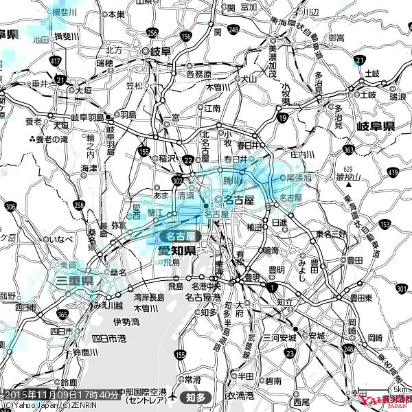名古屋の天気(雨) 降水強度: 2.88(mm/h) 2015年11月09日 17時40分の雨雲 #雨雲bot #bot 名古屋の天気(雨) 降水強度: 2.88(mm/h) 2015年11月09日 17時40分の雨雲 #雨雲bot #bot